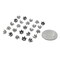 Pewter Plated Leafy Brass Bead Caps 6mm, Set of 24 - XXX - P-BC06
